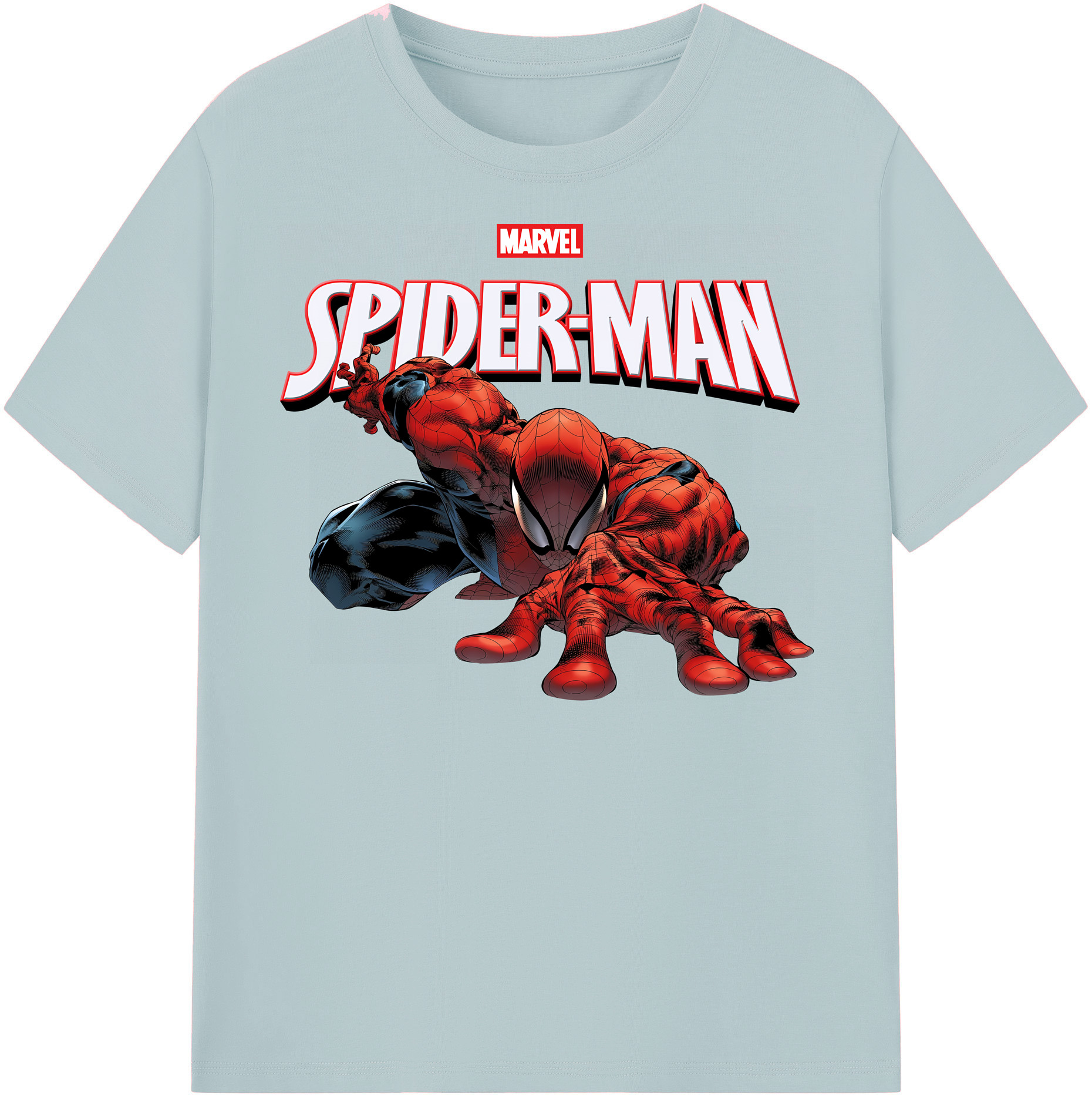 （画像用） Spider Man スパイダーマン 綿100％半袖Tシャツ（フロントプリント）